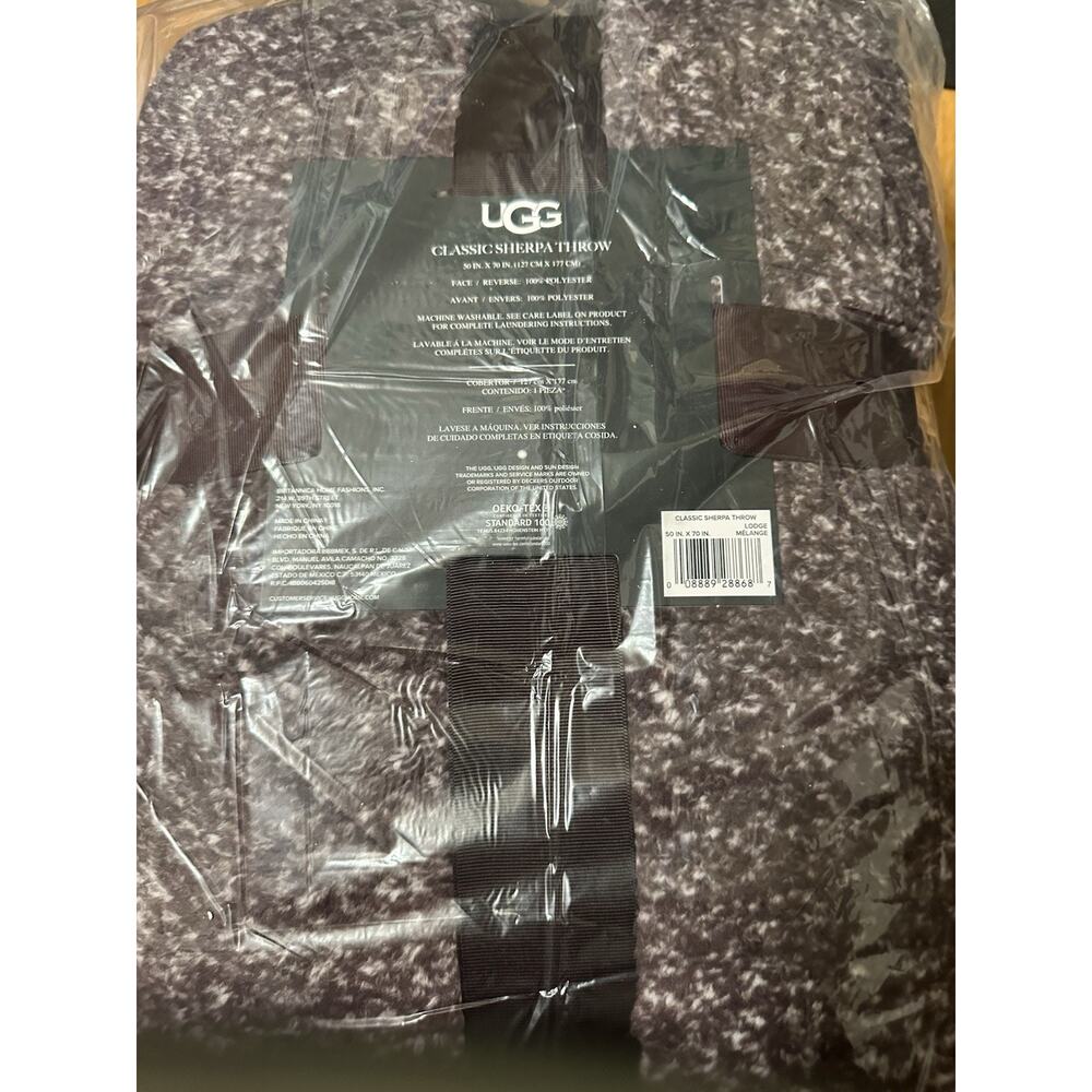 UGG Melange Sherpa Throw 50" x 70" Color Lodge New - Picture 5 of 6